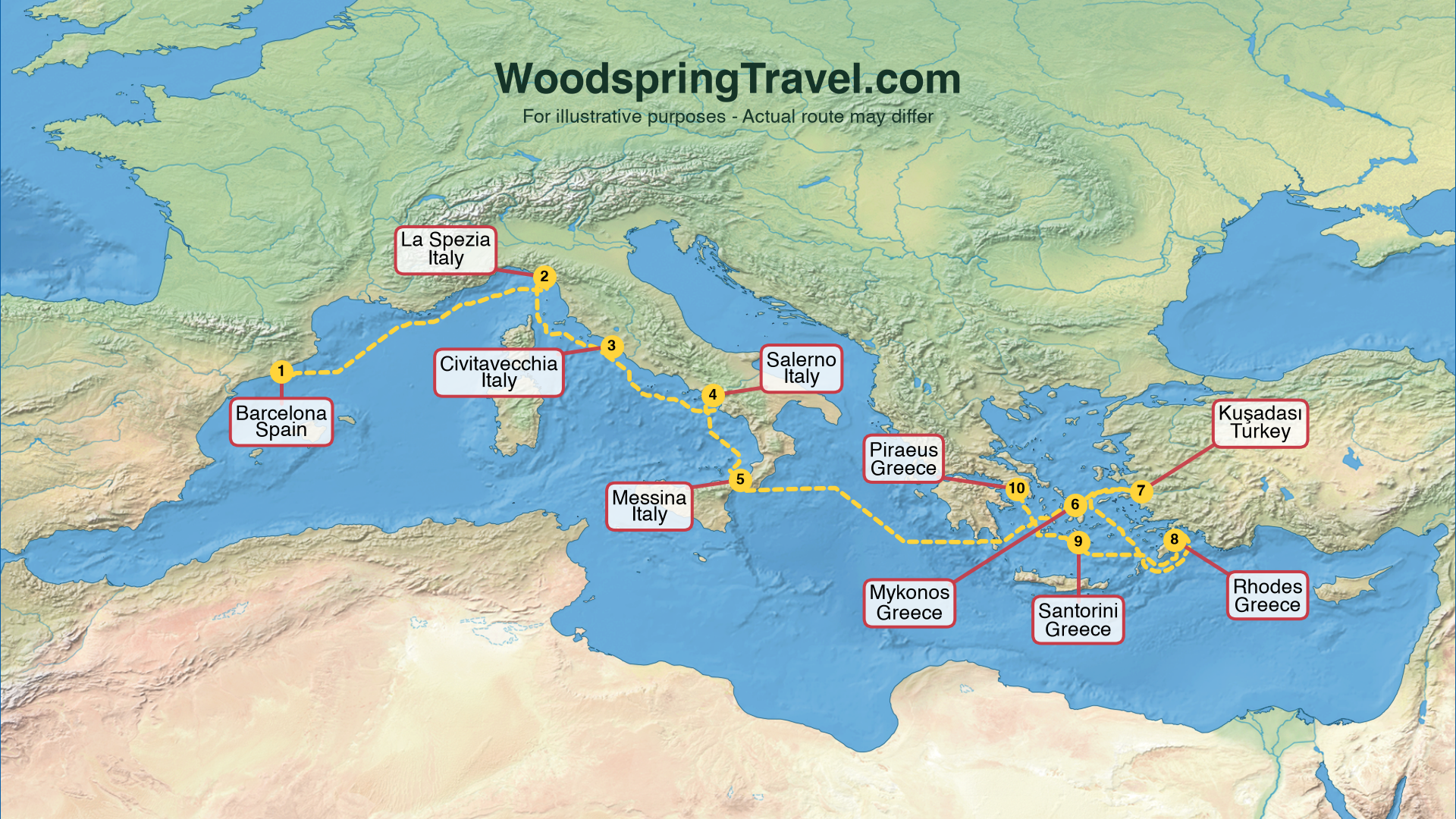 Route Illustration - Actual route may differ