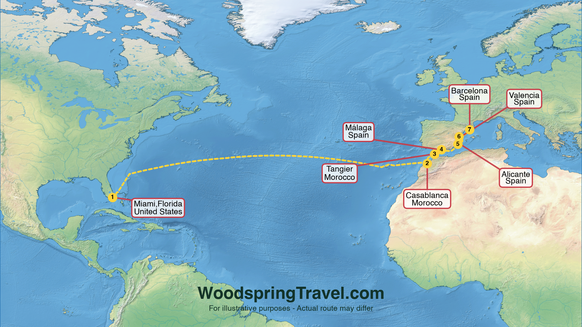Route Illustration - Actual route may differ