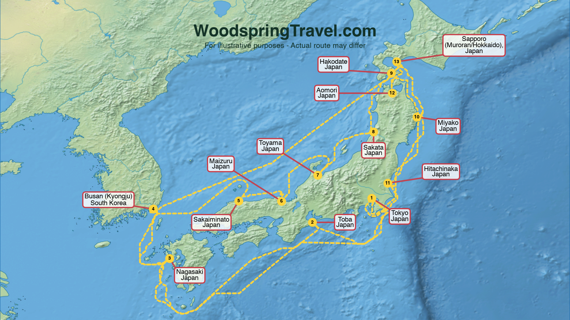 Route Illustration - Actual route may differ