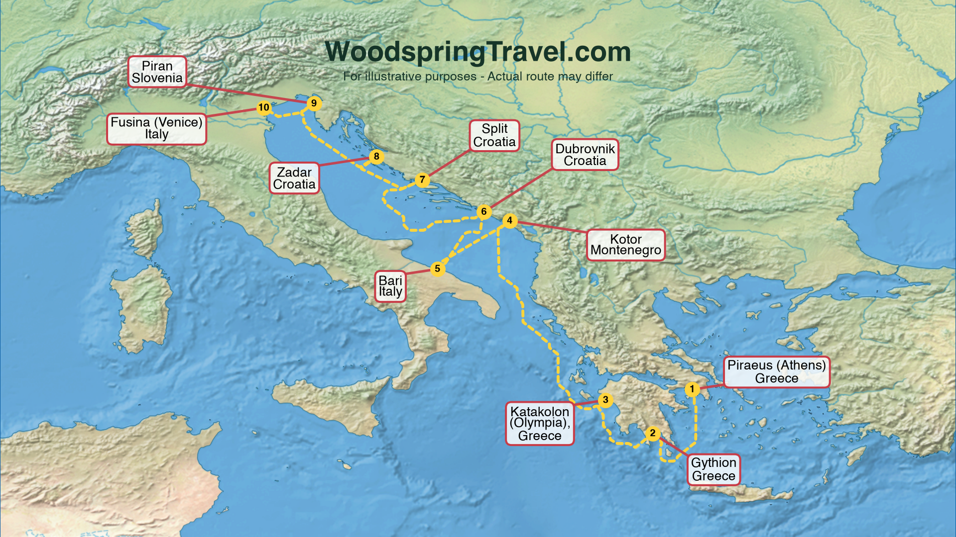 Route Illustration - Actual route may differ