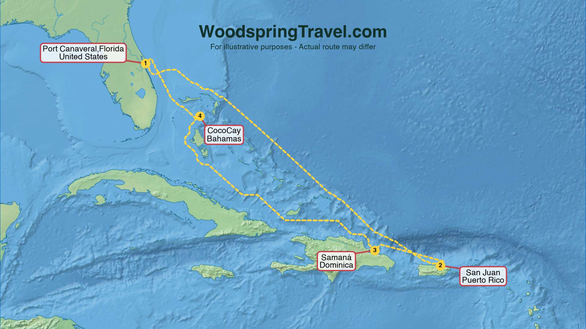 Route Illustration - Actual route may differ