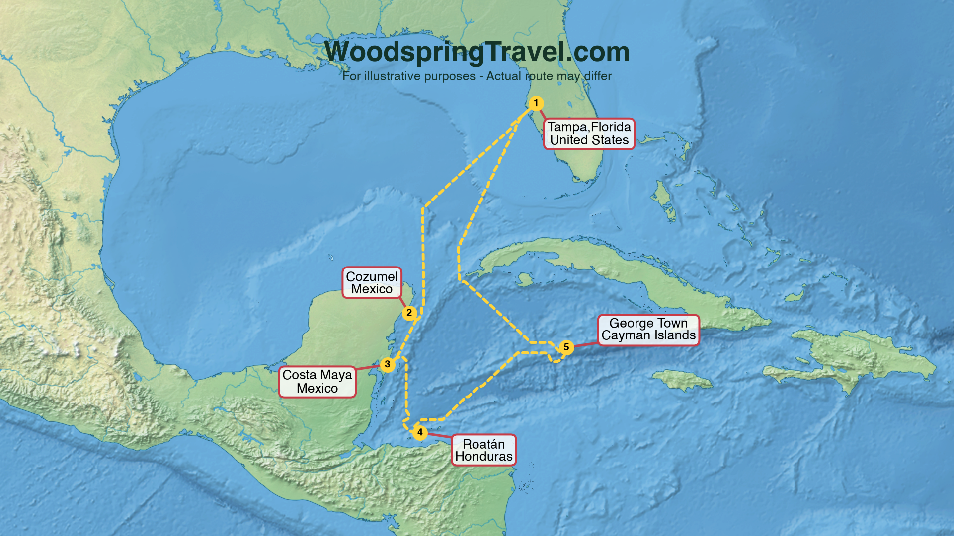 Route Illustration - Actual route may differ