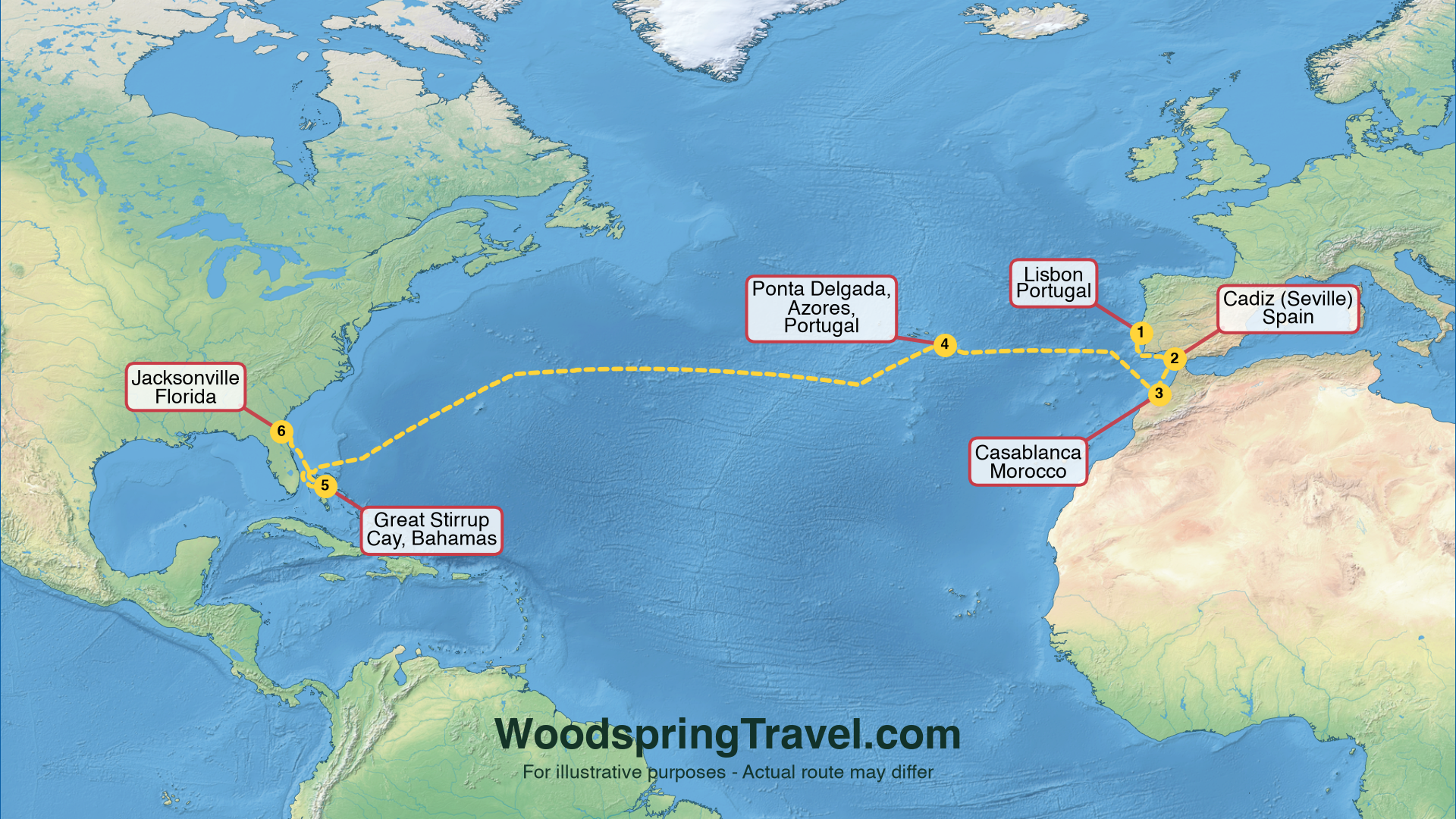 Route Illustration - Actual route may differ