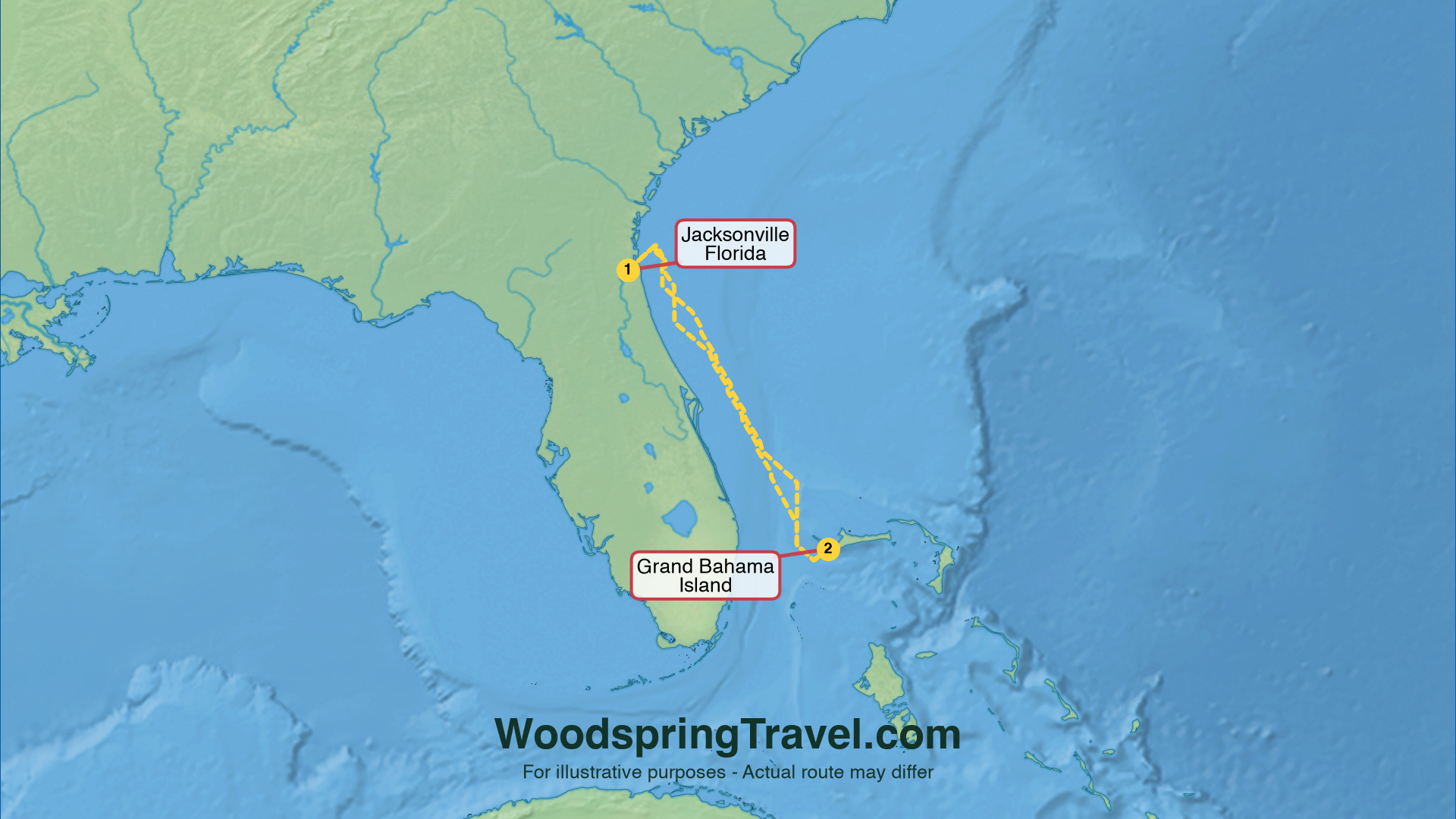 Route Illustration - Actual route may differ