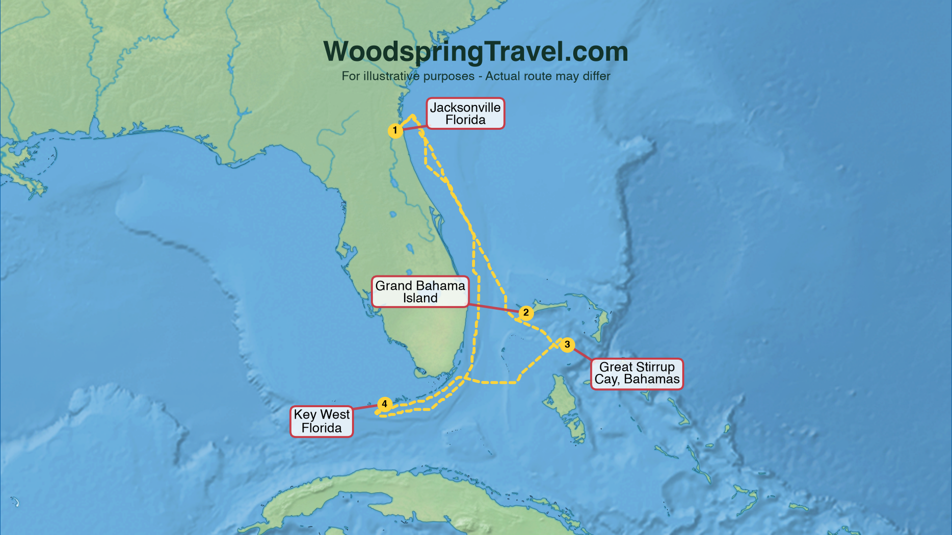 Route Illustration - Actual route may differ