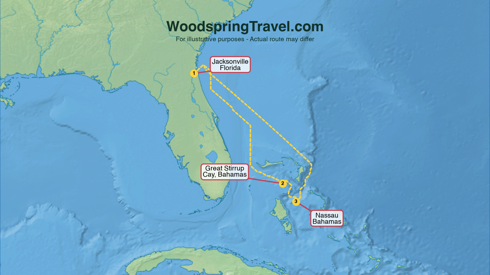Route Illustration - Actual route may differ