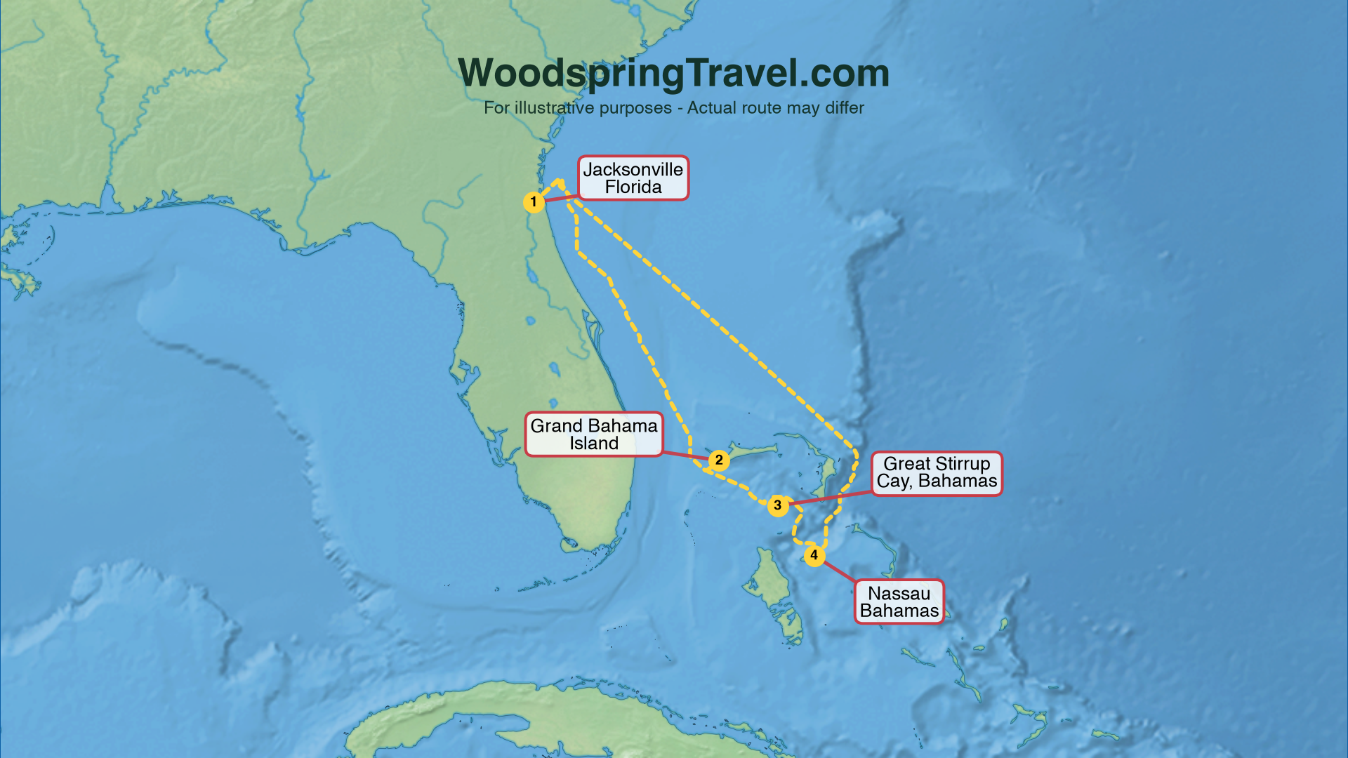 Route Illustration - Actual route may differ