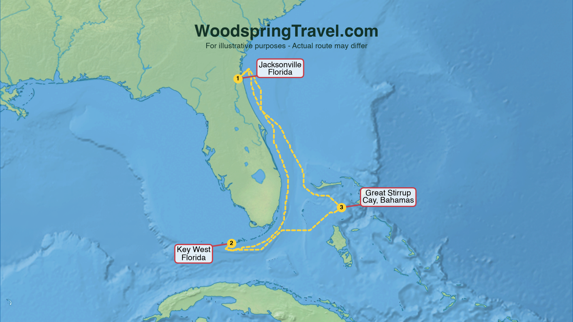 Route Illustration - Actual route may differ