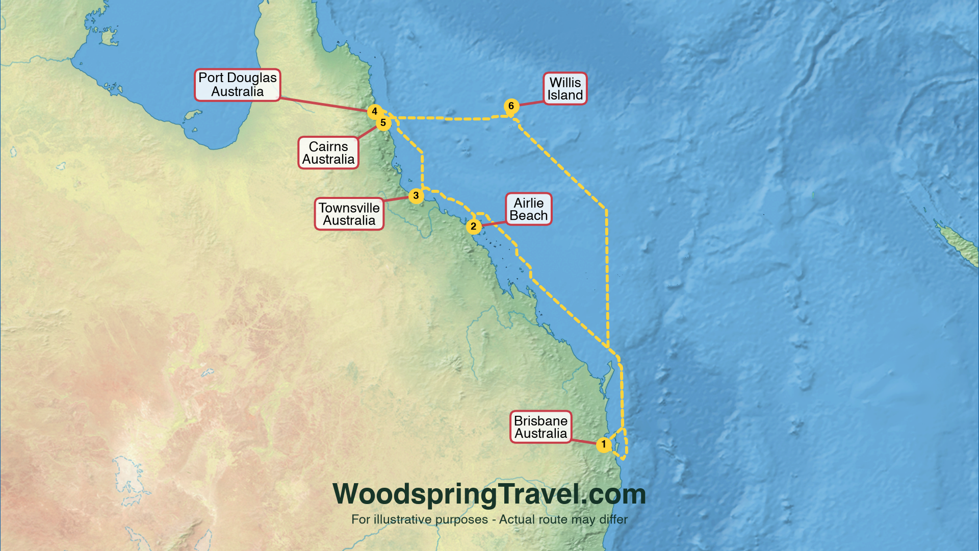 Route Illustration - Actual route may differ