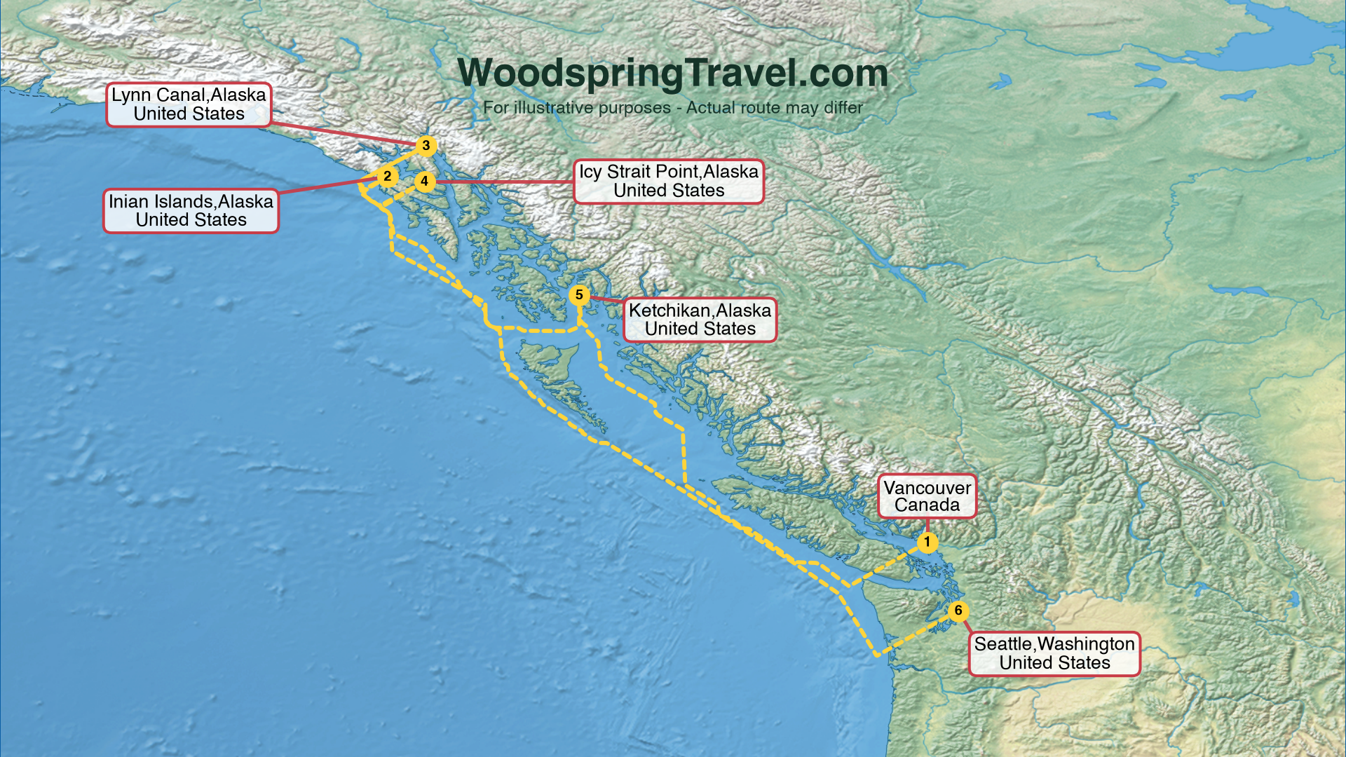 Route Illustration - Actual route may differ