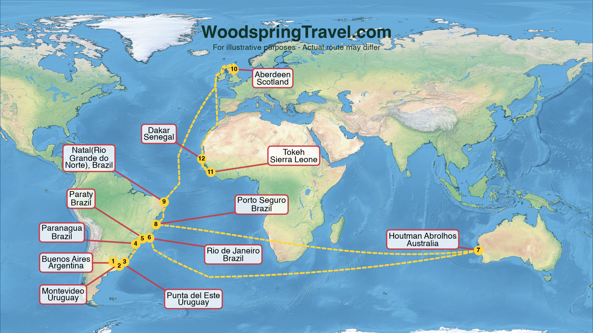 Route Illustration - Actual route may differ
