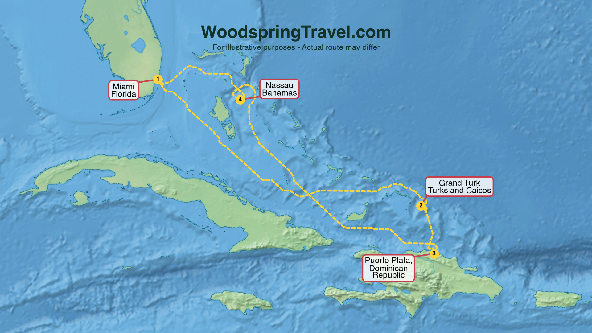 Route Illustration - Actual route may differ