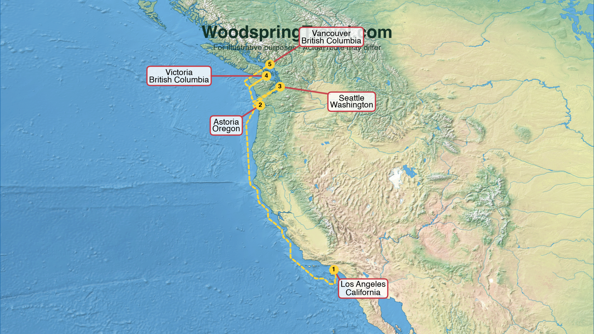 Route Illustration - Actual route may differ