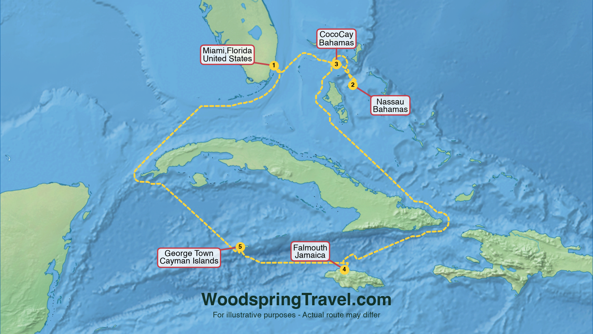 Route Illustration - Actual route may differ