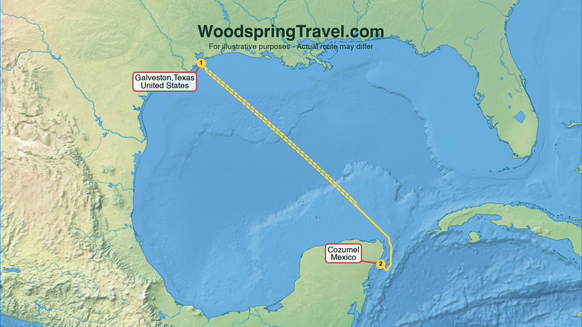 Route Illustration - Actual route may differ