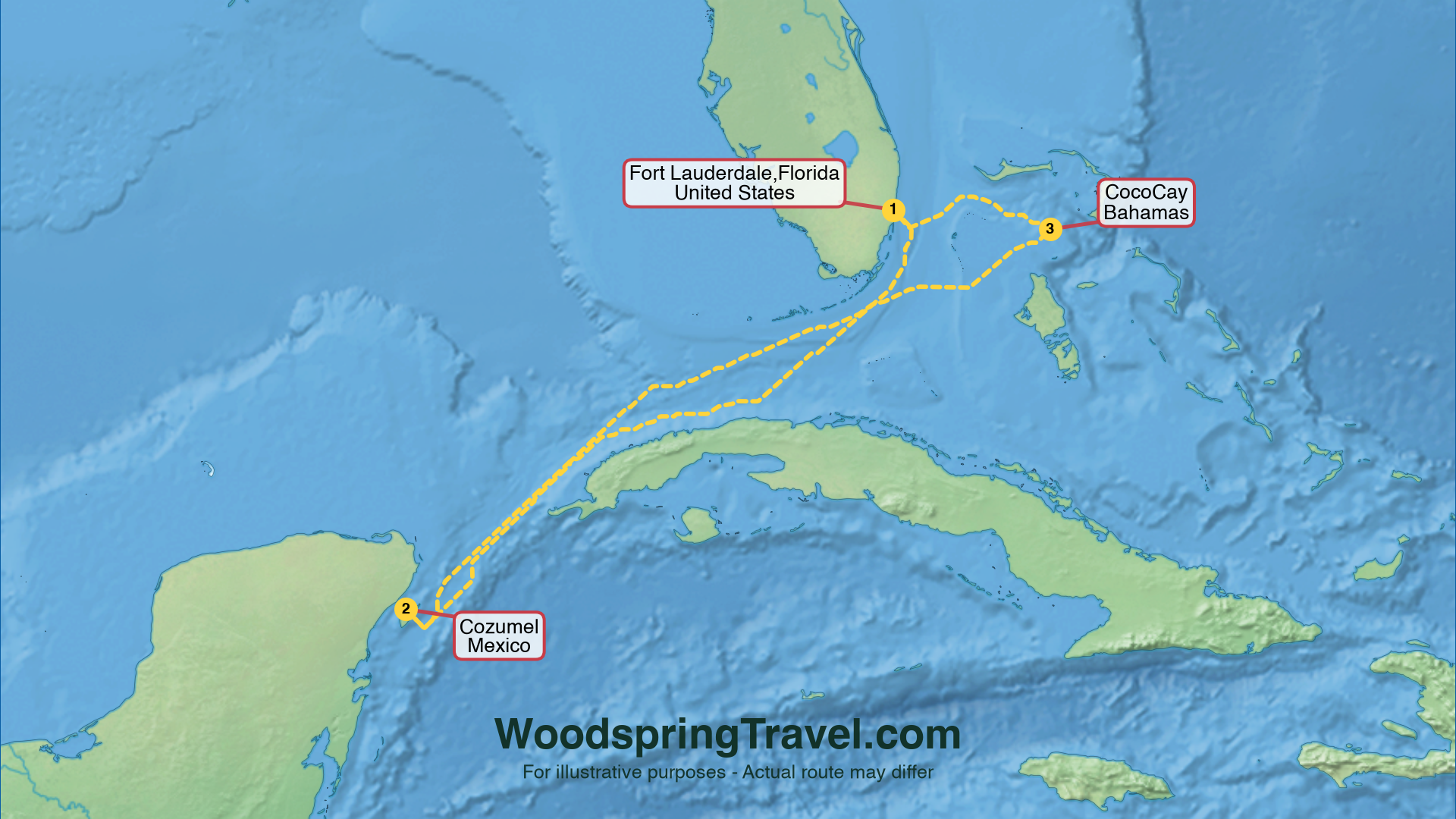 Route Illustration - Actual route may differ
