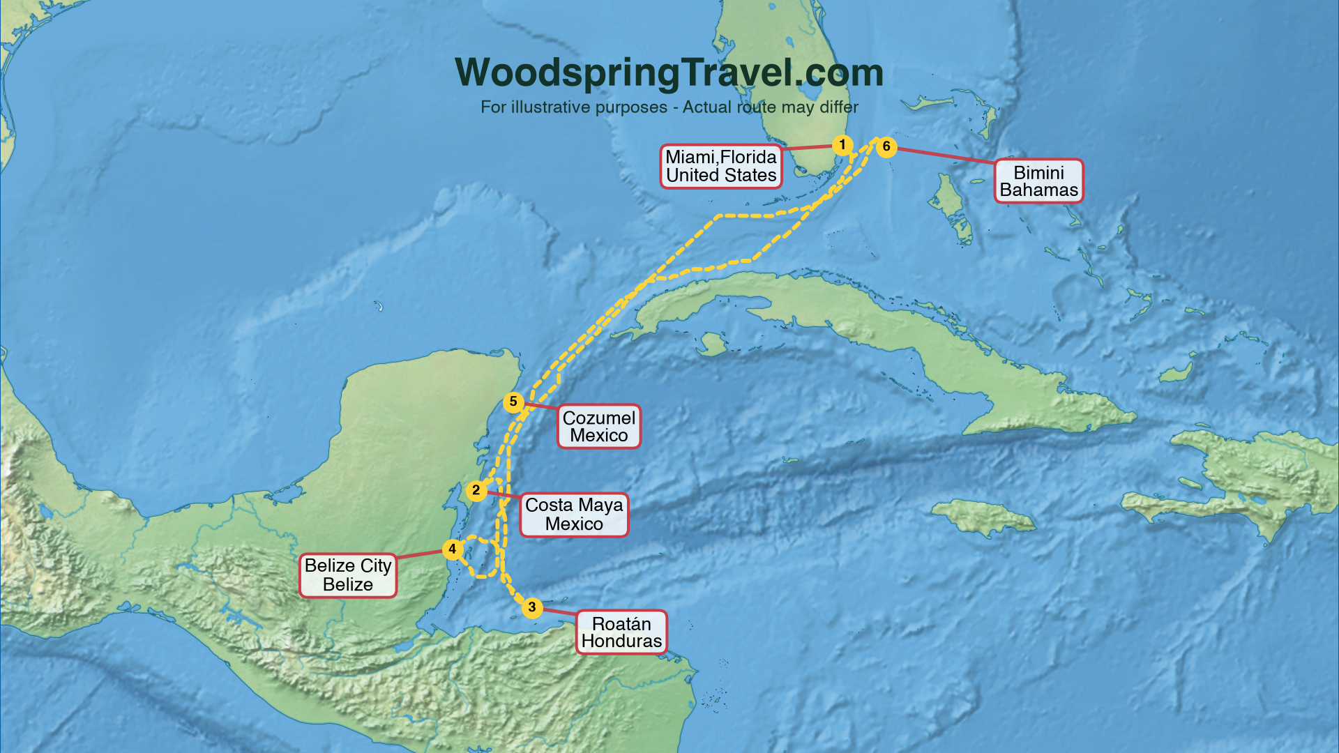 Route Illustration - Actual route may differ
