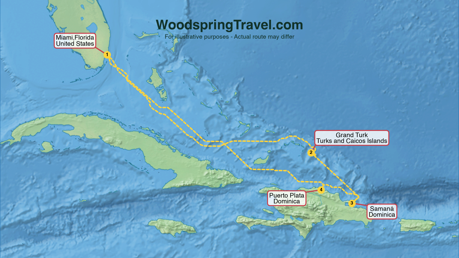 Route Illustration - Actual route may differ