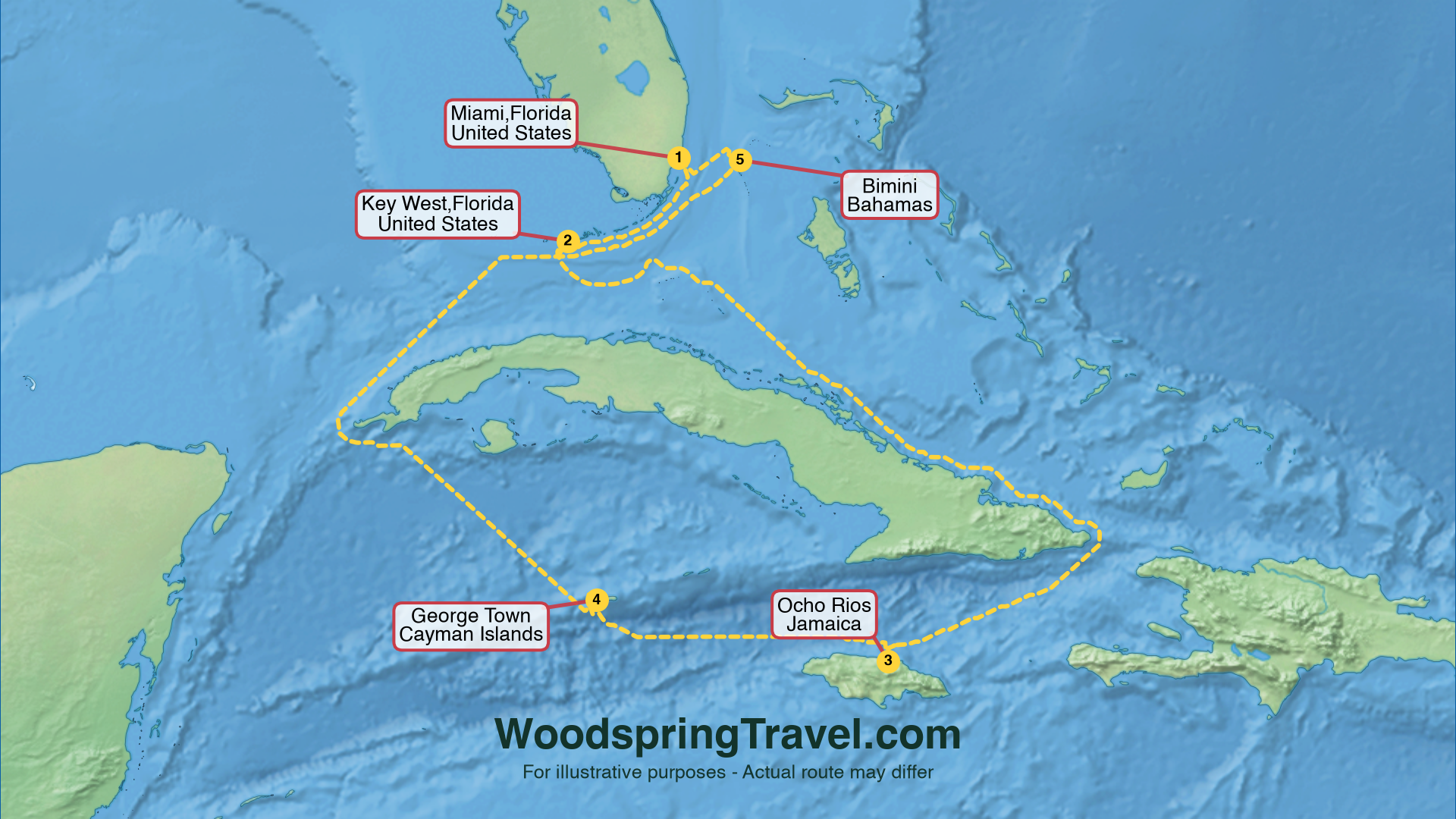 Route Illustration - Actual route may differ