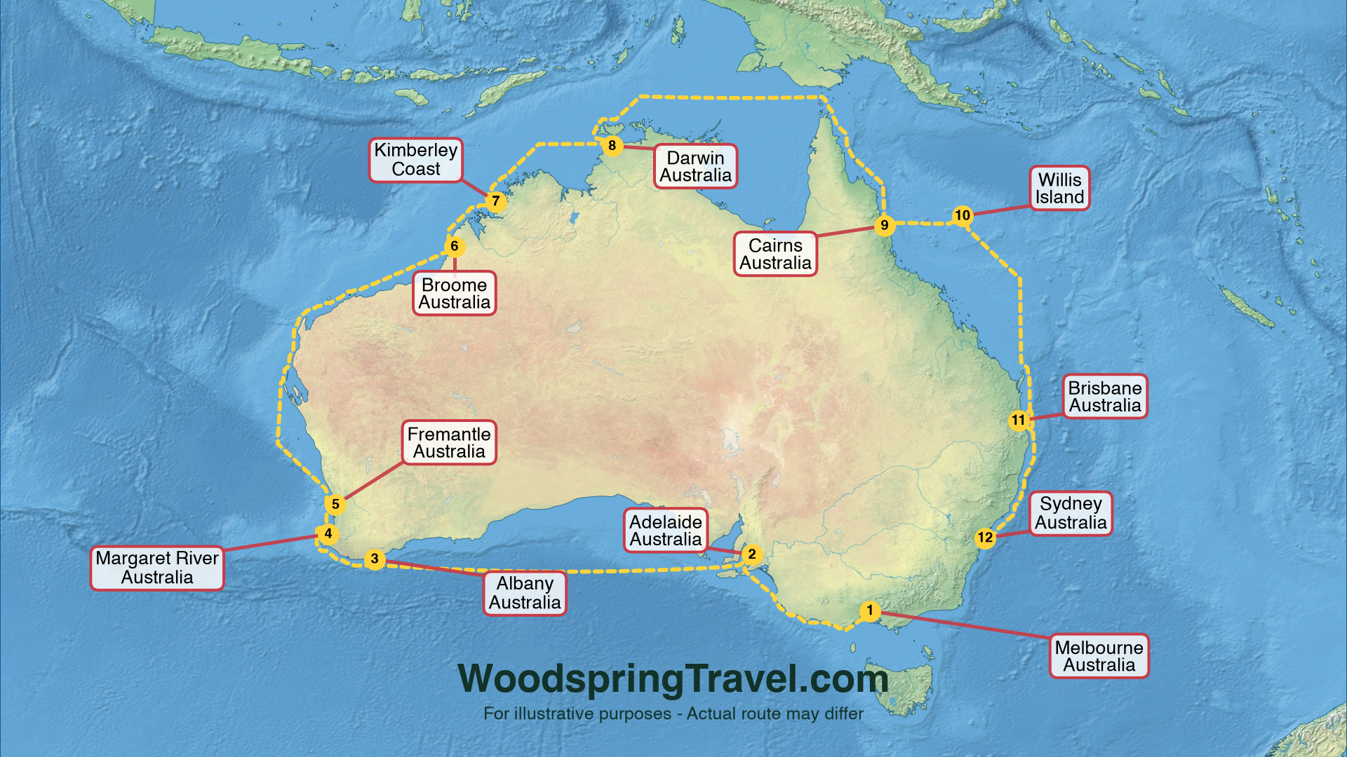 Route Illustration - Actual route may differ