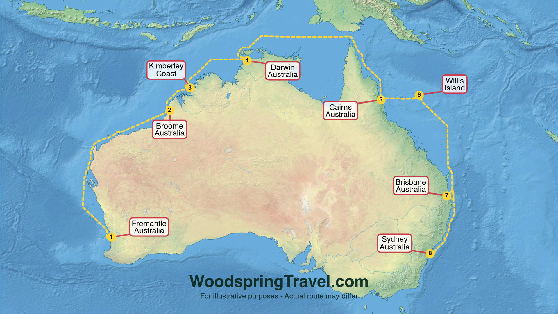 Route Illustration - Actual route may differ