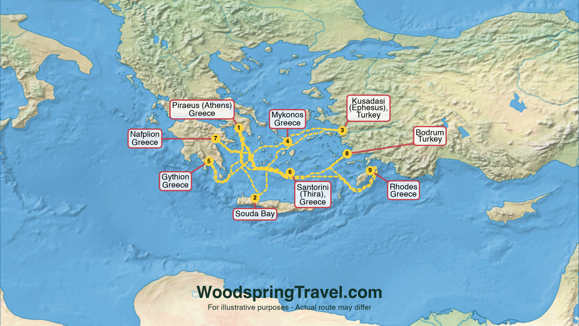Route Illustration - Actual route may differ
