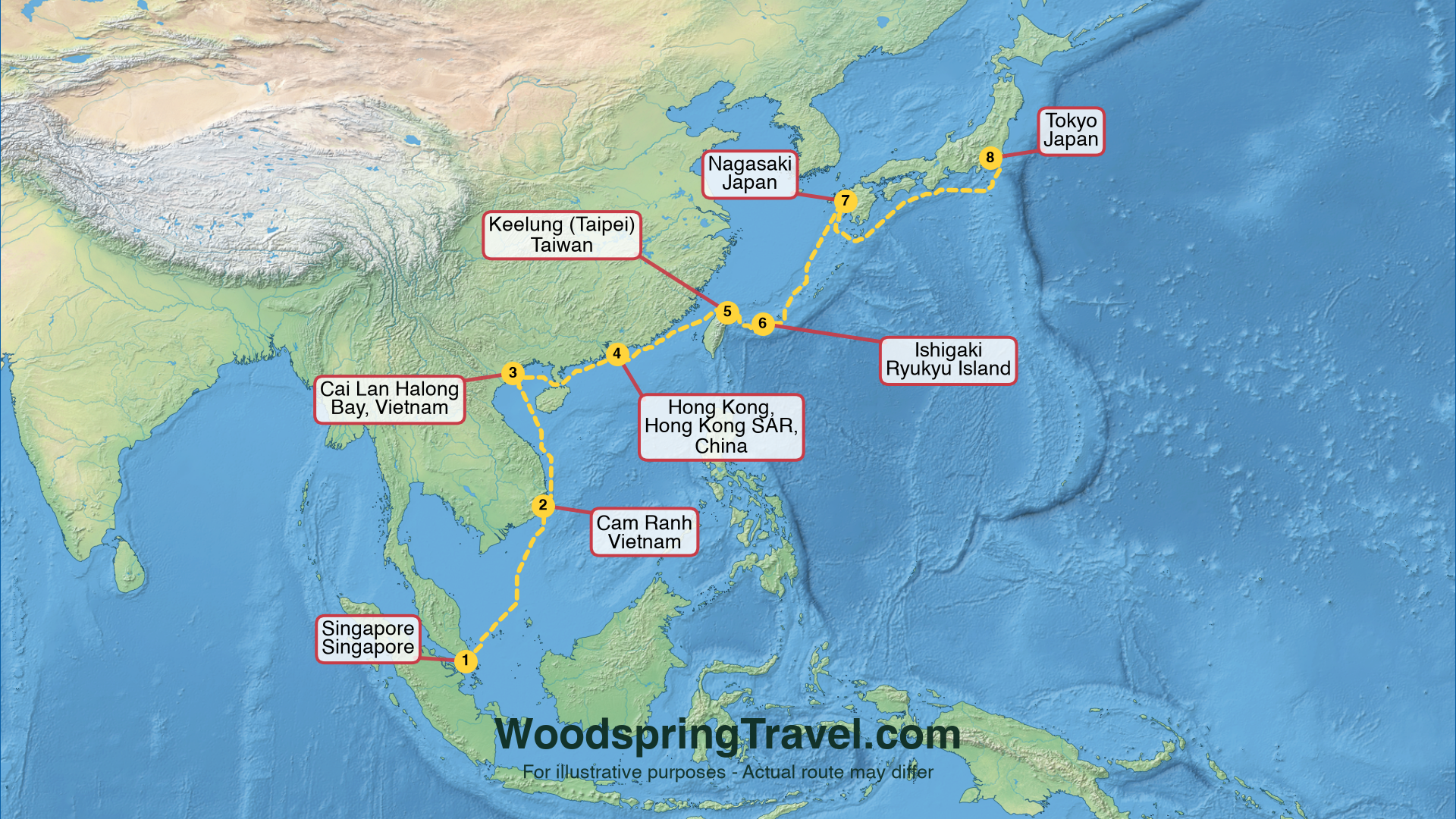 Route Illustration - Actual route may differ