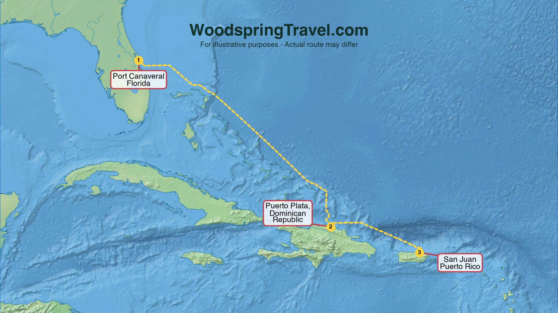 Route Illustration - Actual route may differ