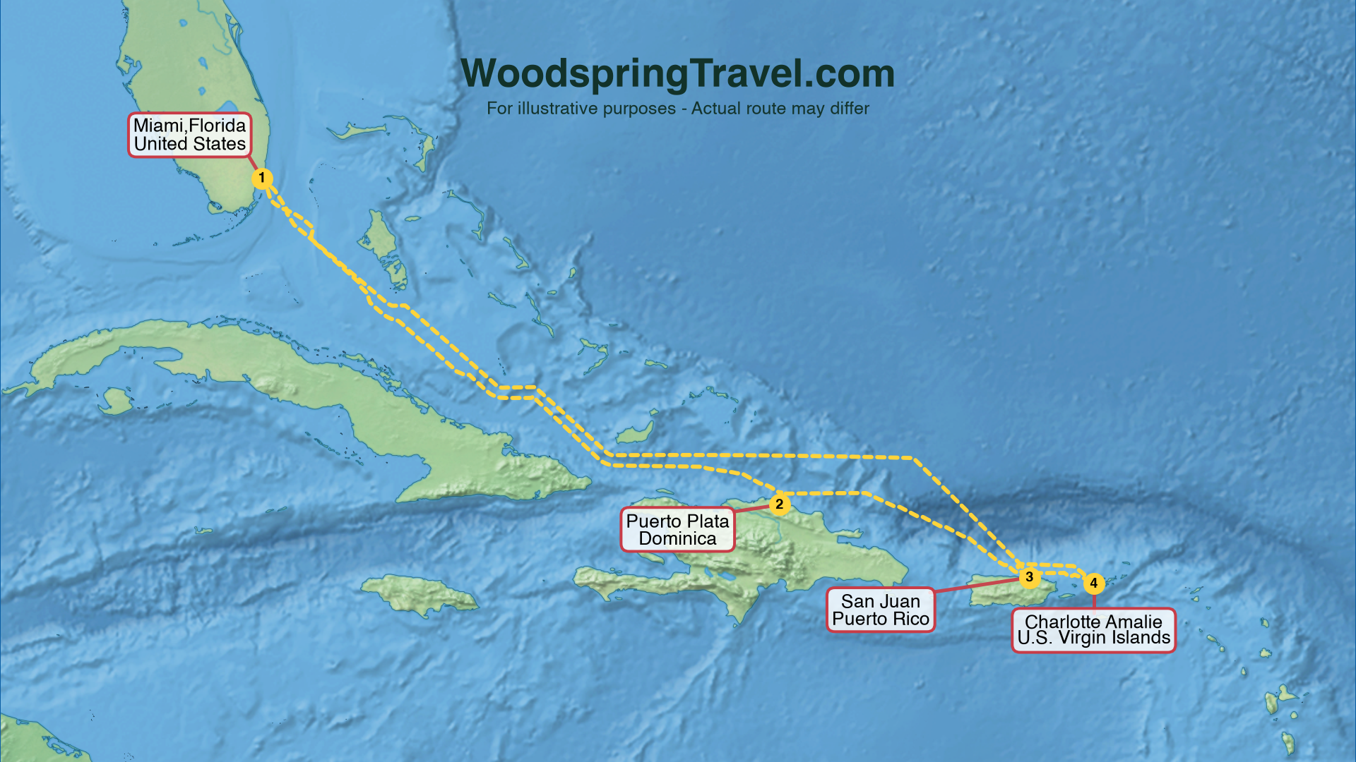Route Illustration - Actual route may differ