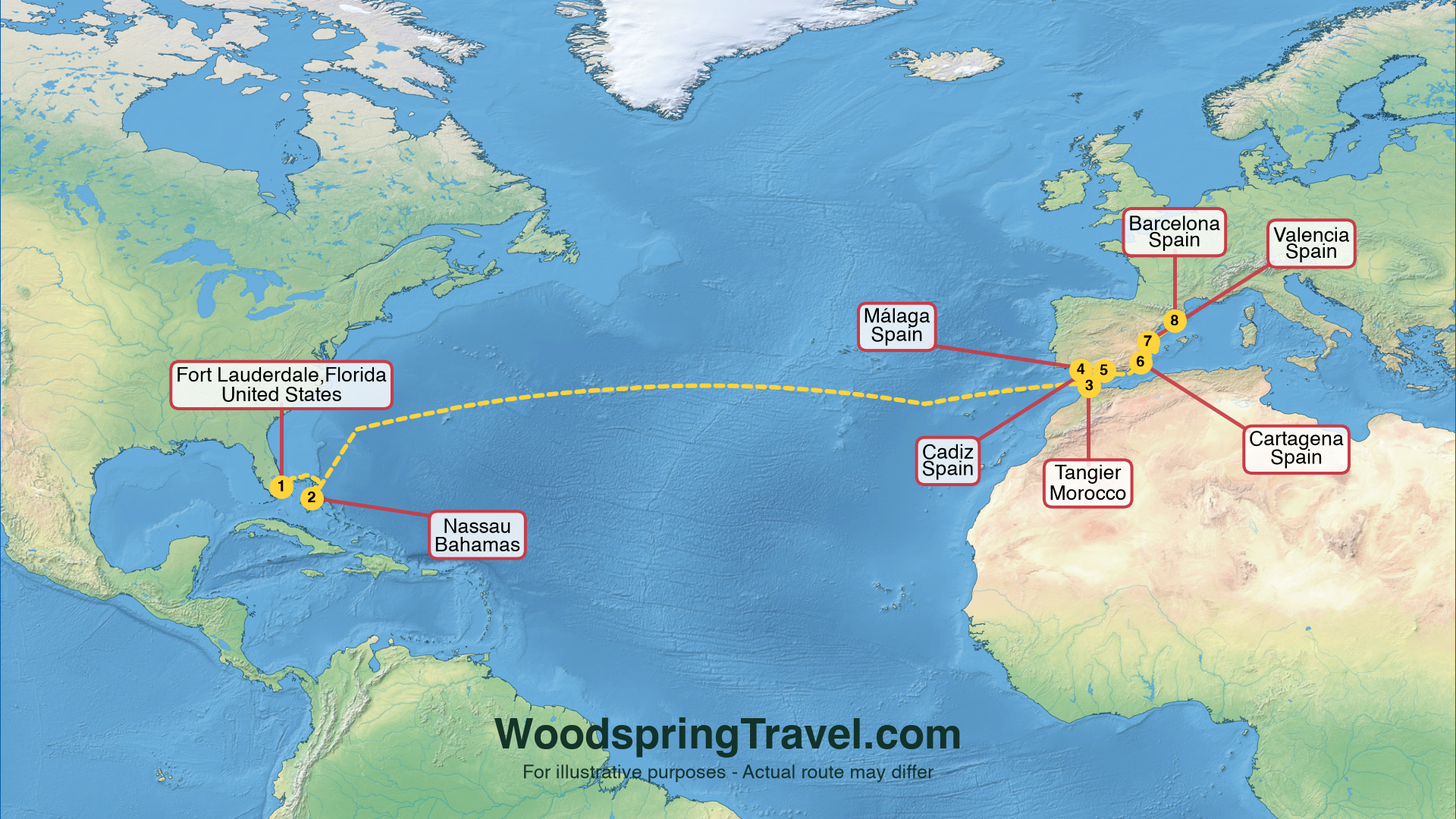 Route Illustration - Actual route may differ