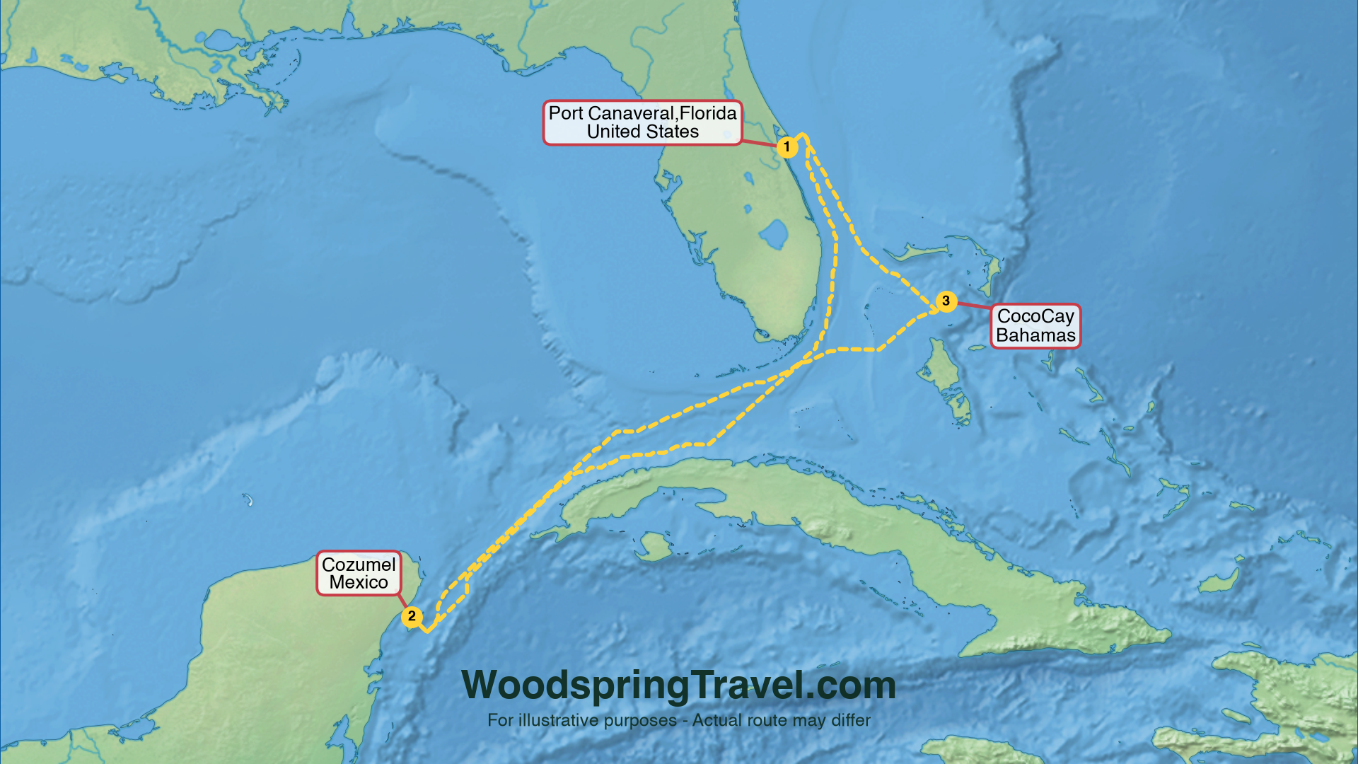Route Illustration - Actual route may differ