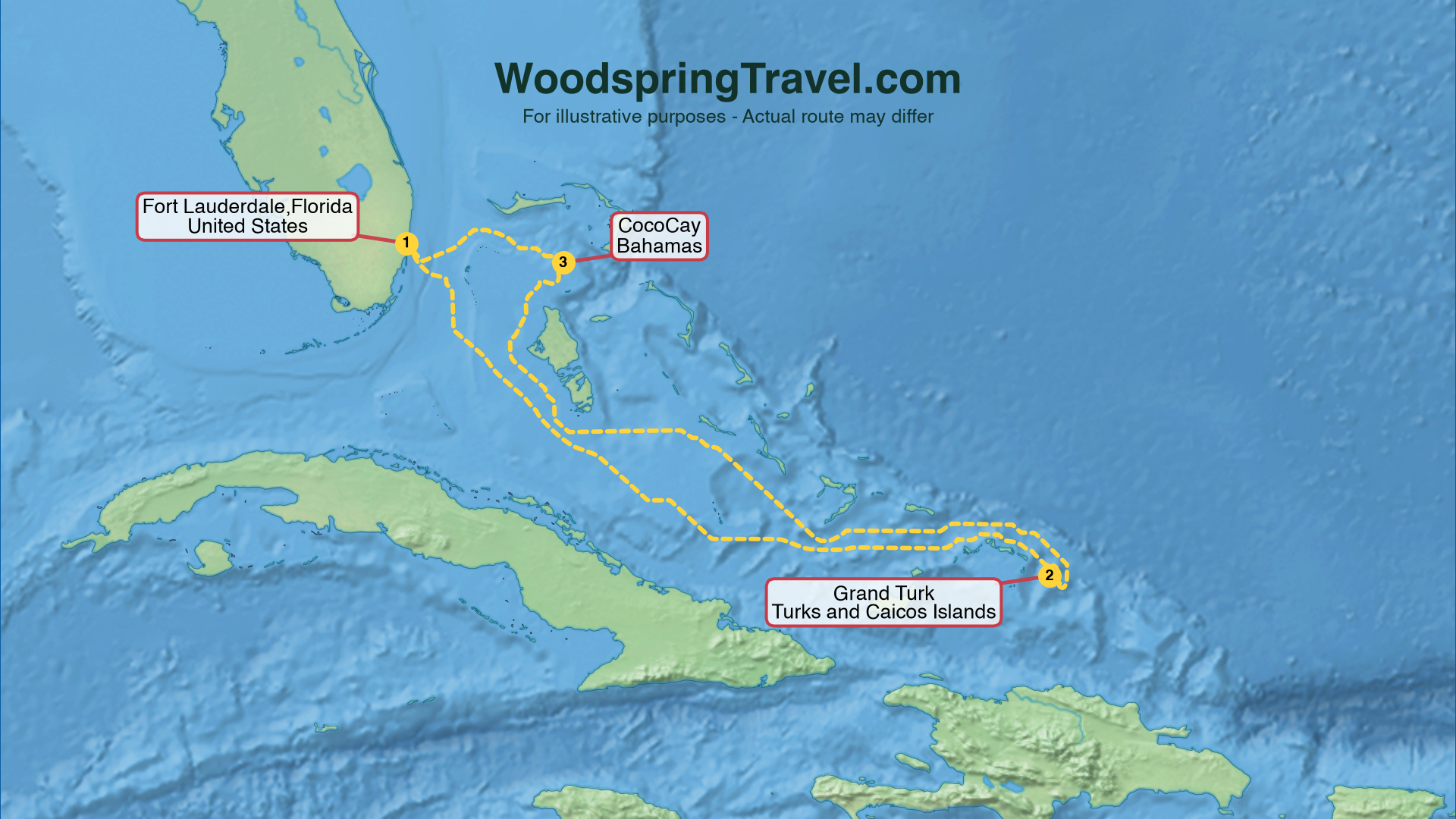 Route Illustration - Actual route may differ