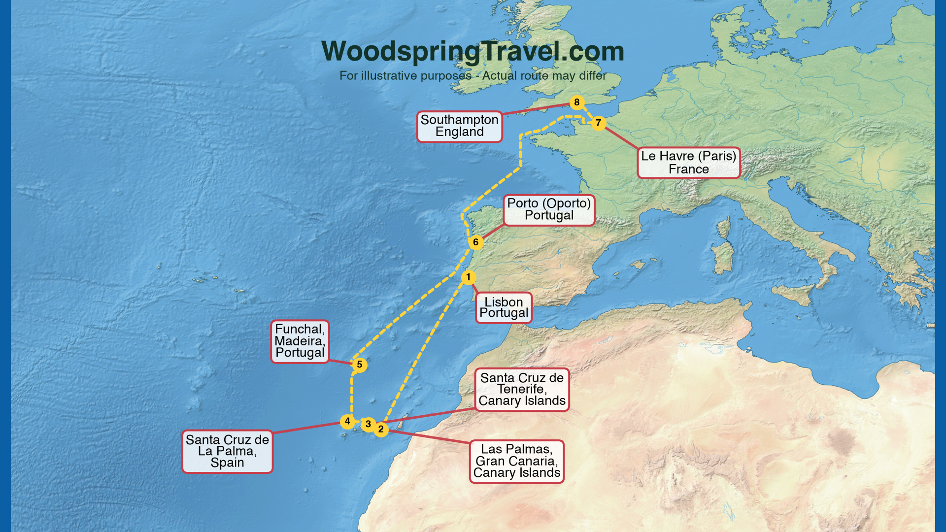 Route Illustration - Actual route may differ