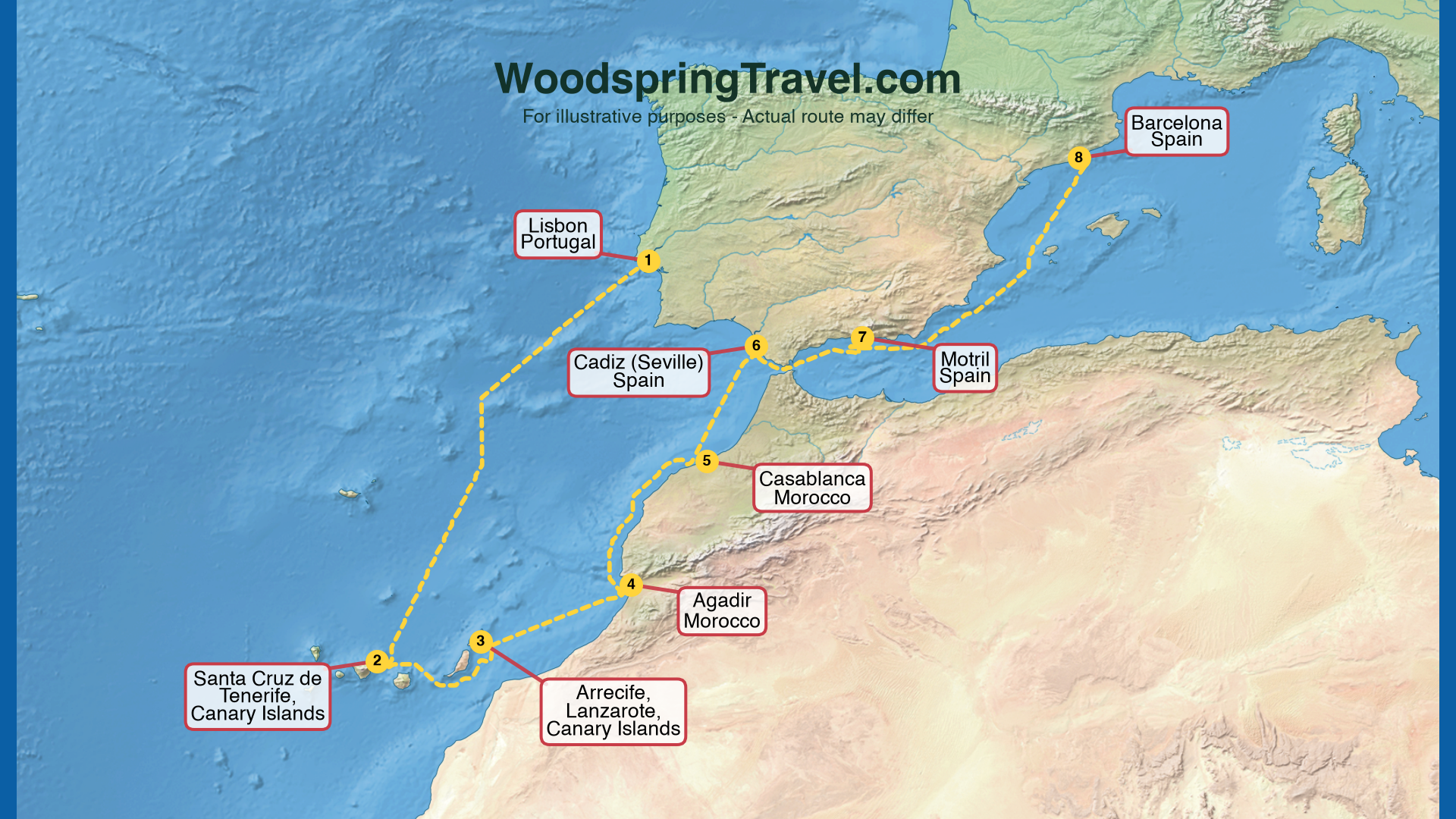 Route Illustration - Actual route may differ