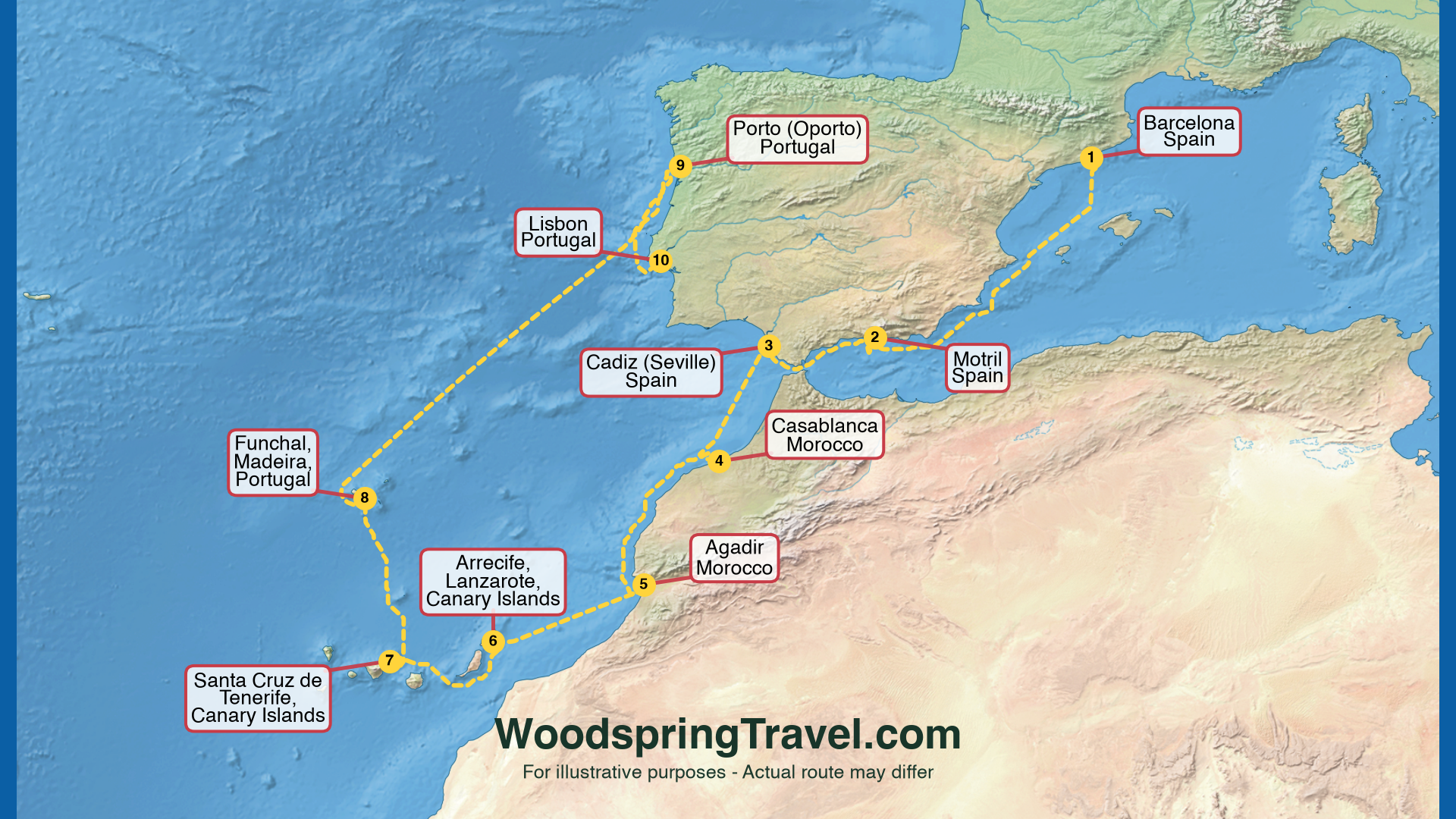 Route Illustration - Actual route may differ
