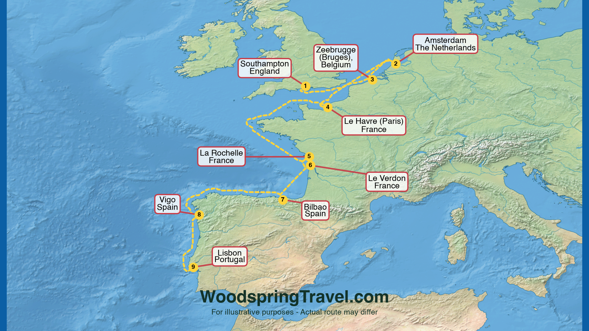 Route Illustration - Actual route may differ Route Illustration - Actual route may differ