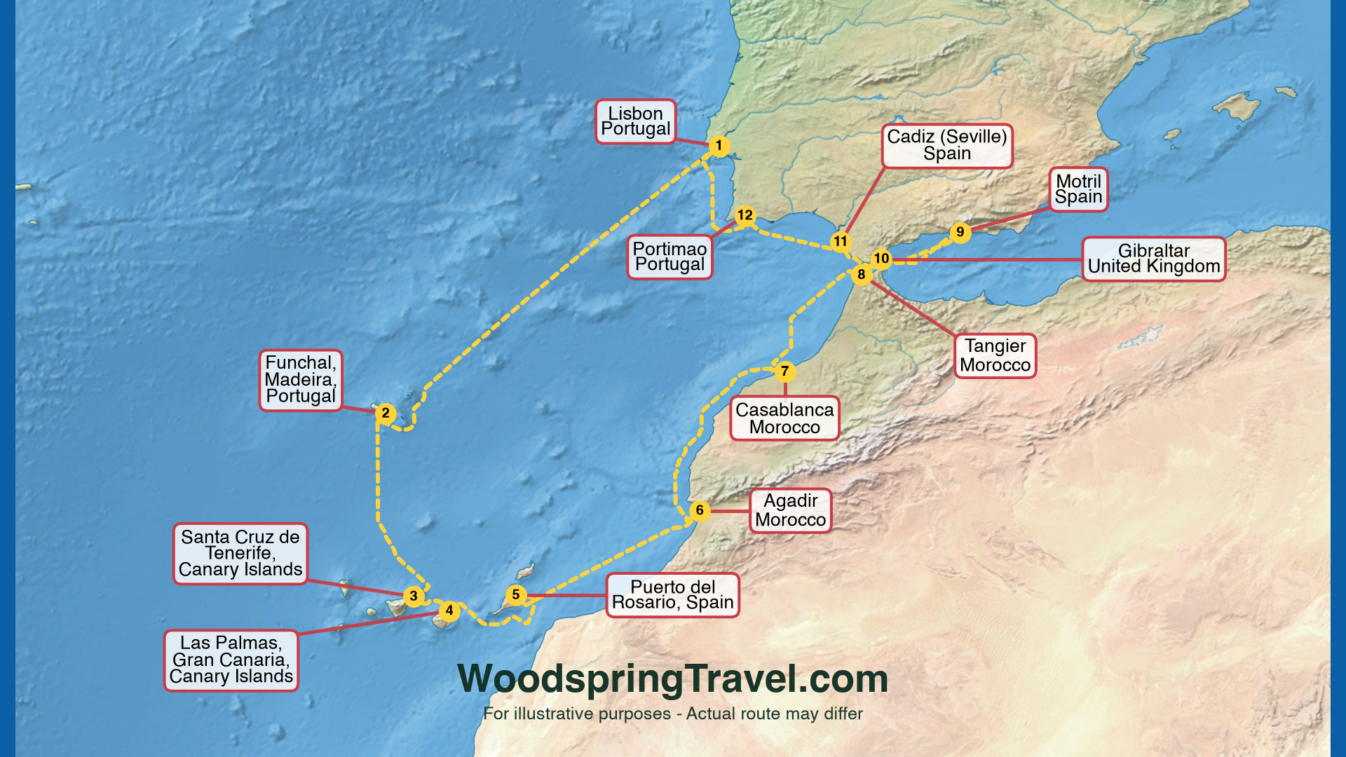 Route Illustration - Actual route may differ