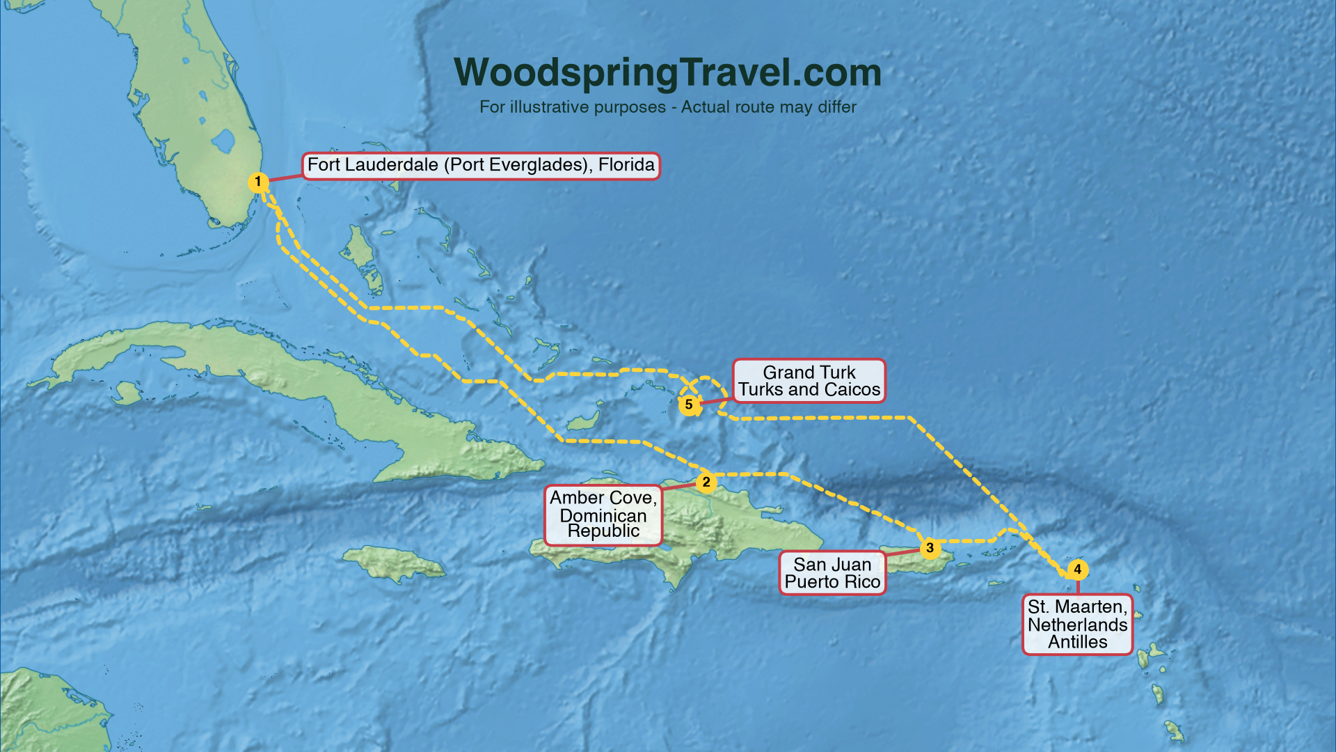 Route Illustration - Actual route may differ