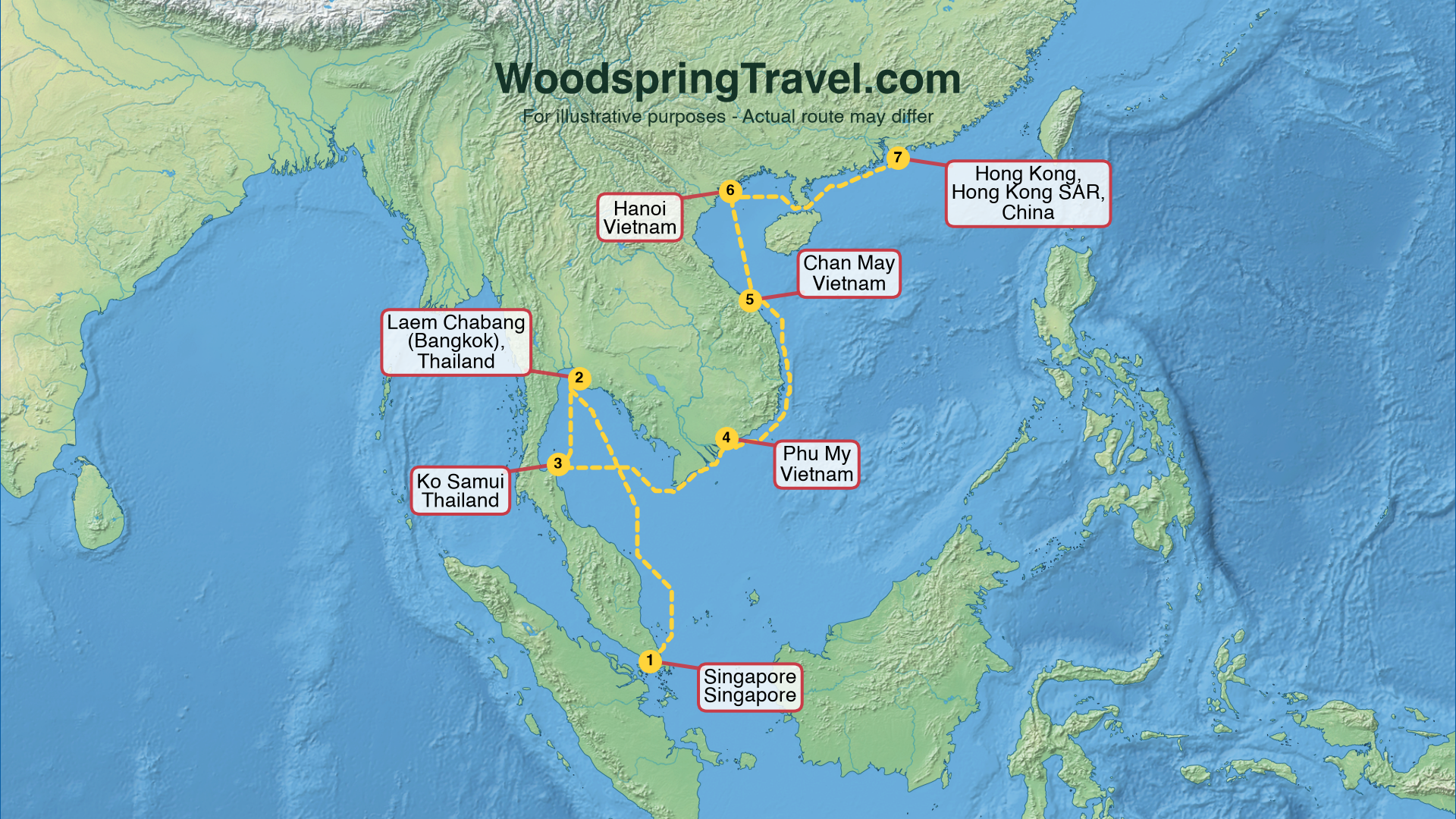 Route Illustration - Actual route may differ