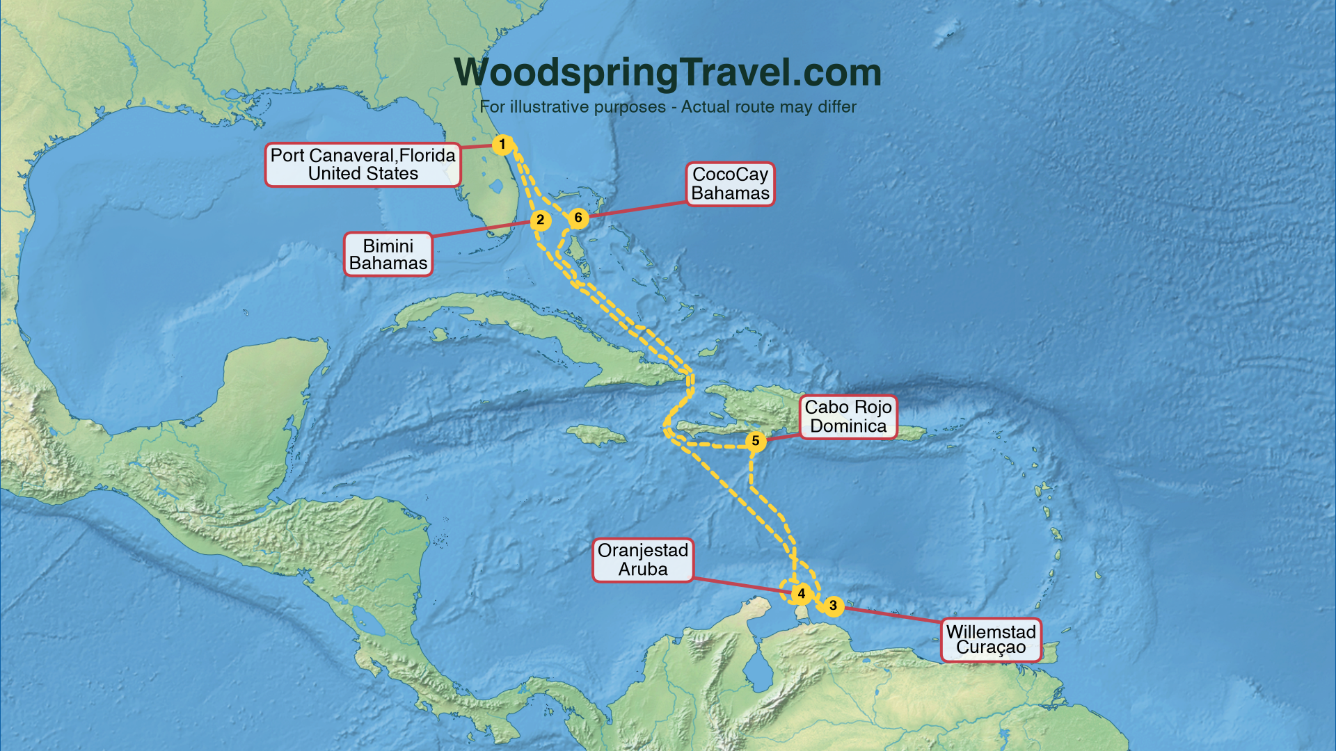Route Illustration - Actual route may differ
