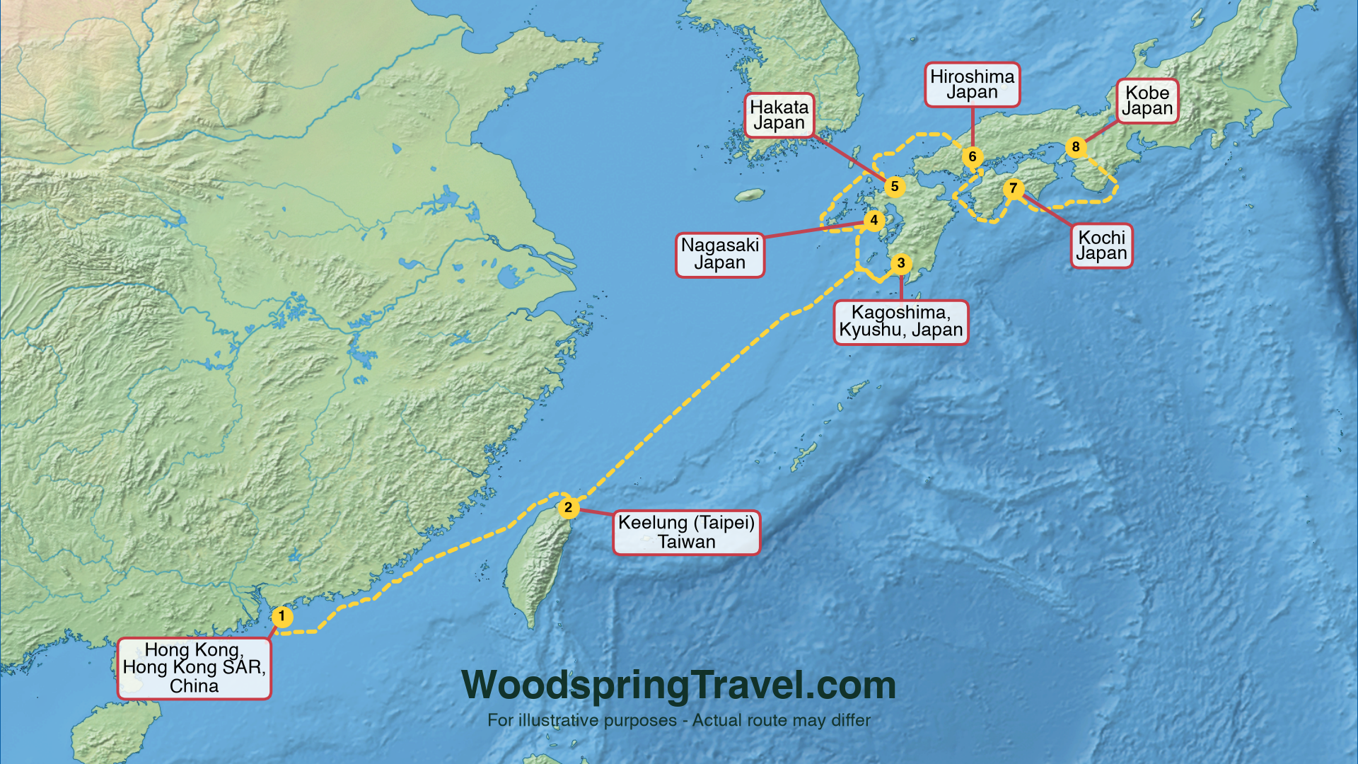 Route Illustration - Actual route may differ