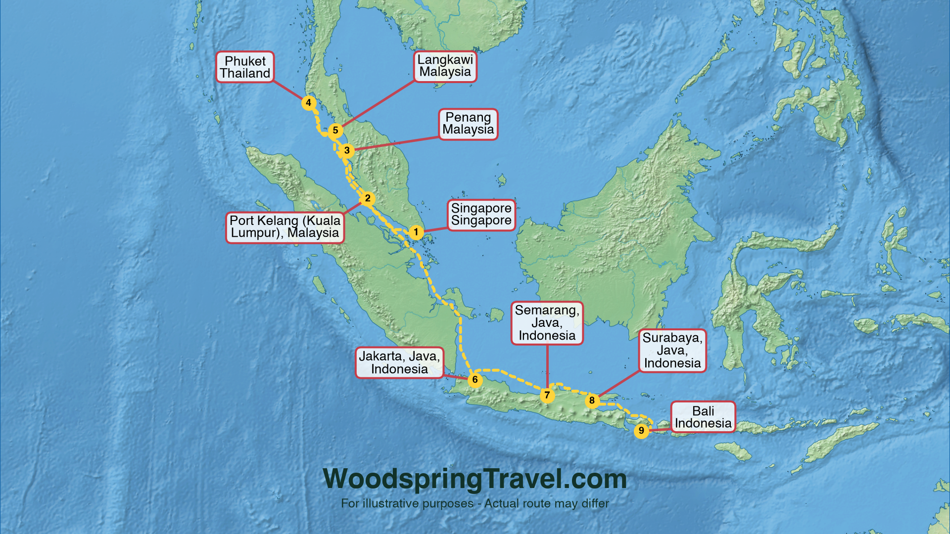 Route Illustration - Actual route may differ
