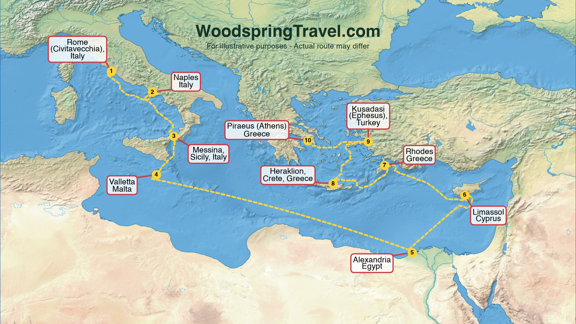Route Illustration - Actual route may differ