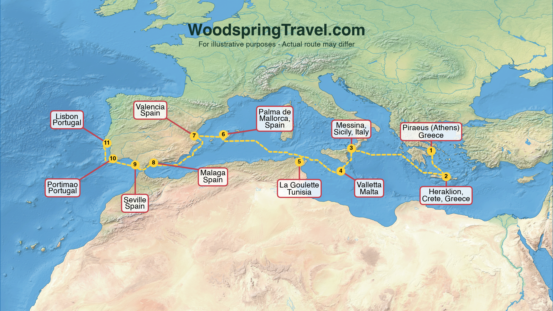 Route Illustration - Actual route may differ