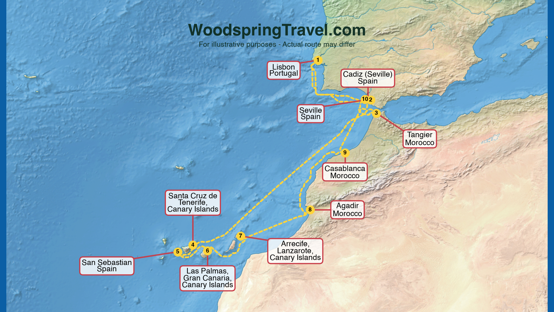 Route Illustration - Actual route may differ