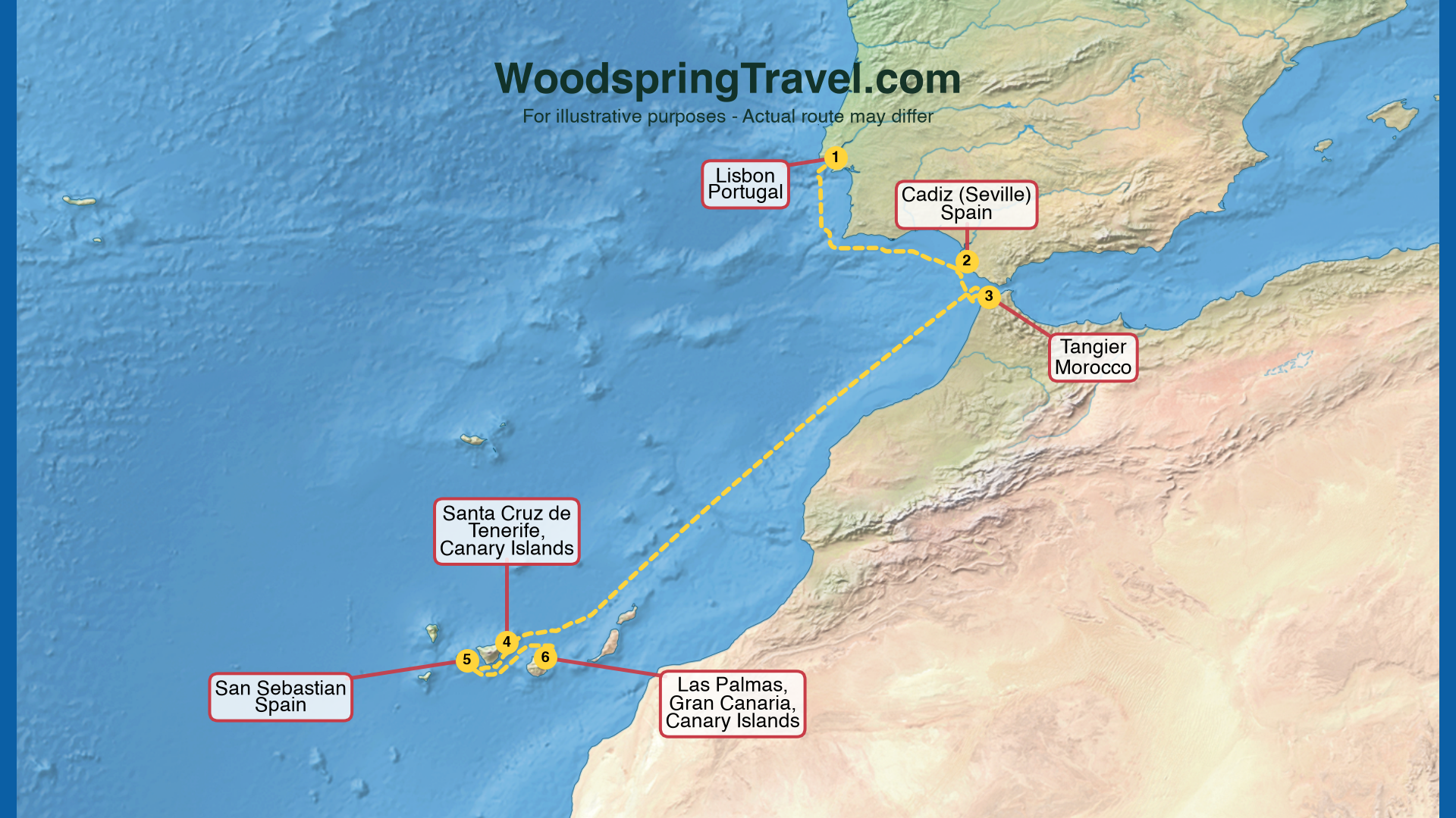 Route Illustration - Actual route may differ
