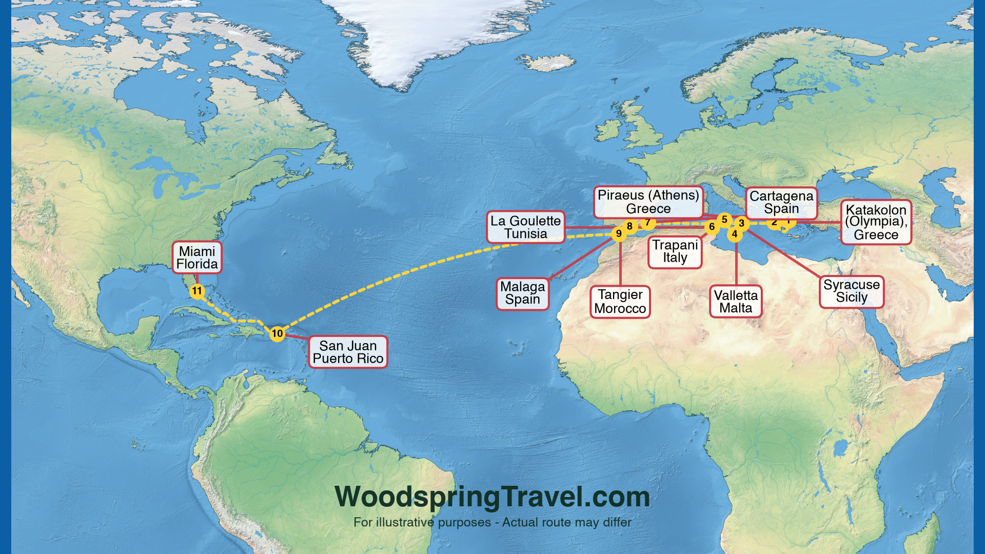 Route Illustration - Actual route may differ