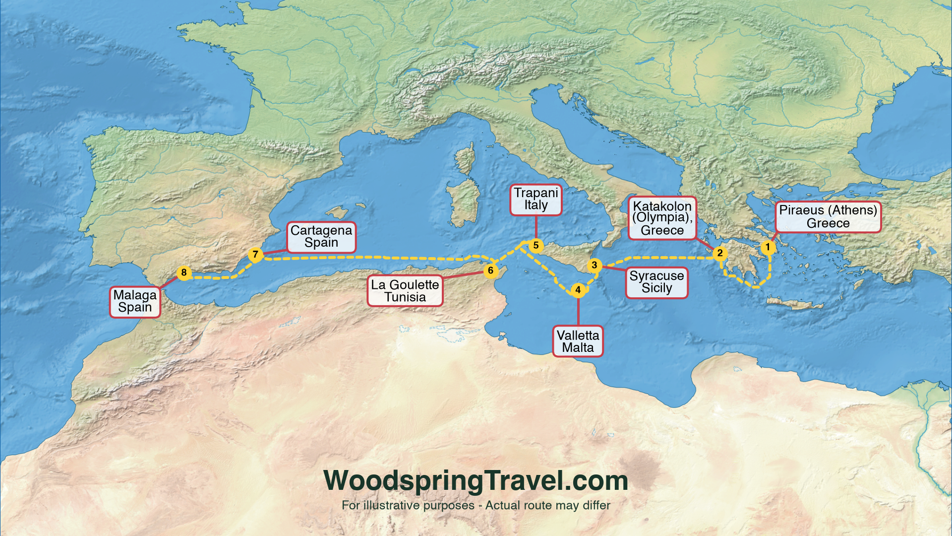 Route Illustration - Actual route may differ