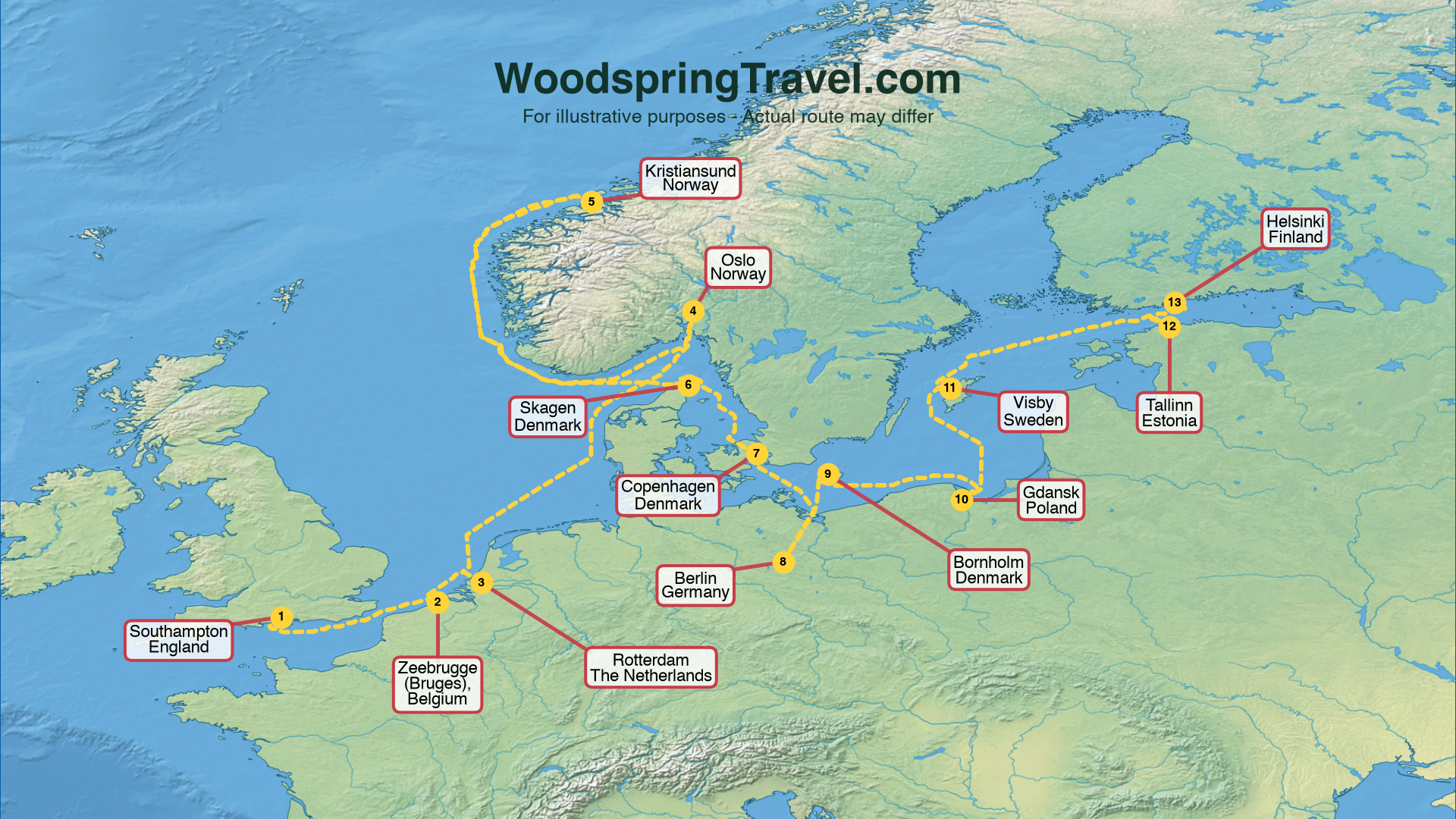 Route Illustration - Actual route may differ Route Illustration - Actual route may differ