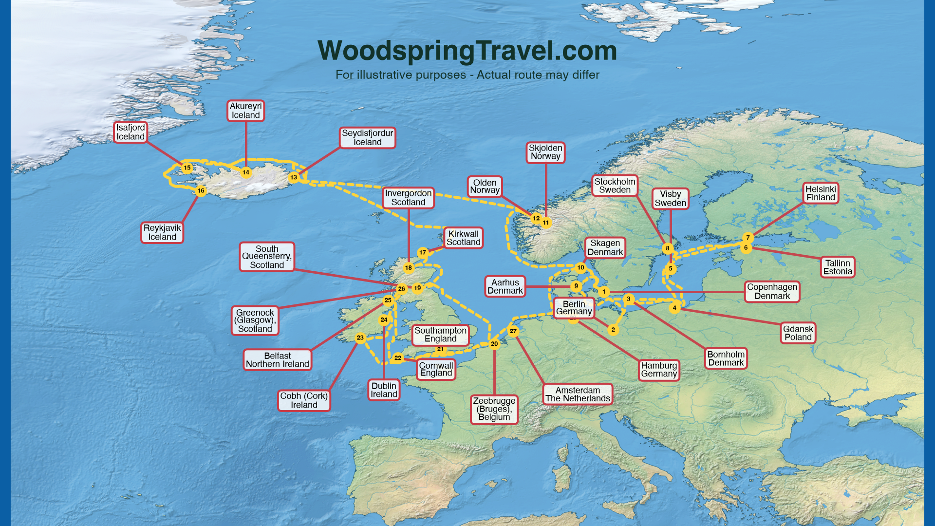 Route Illustration - Actual route may differ